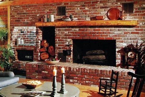 1954 house built fireplace with metal walls vents|Vintage brick fireplaces: Warm & wonderful home decor from the .